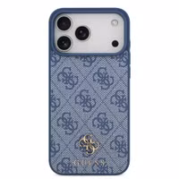 Guess Coque 4G Metal Logo MagSafe Apple iPhone 17 Pro - Bleu
