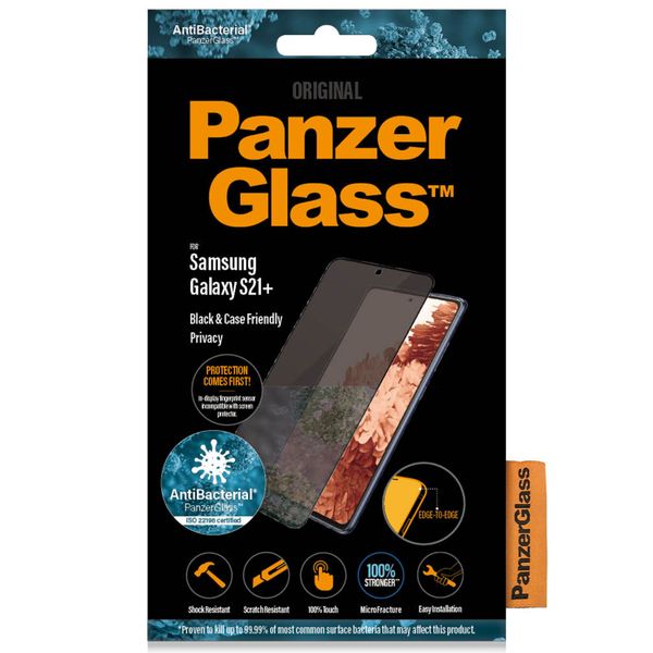 PanzerGlass Protection d'écran Privacy en verre trempé Case Friendly Anti-Bacterial Samsung Galaxy S21 Plus