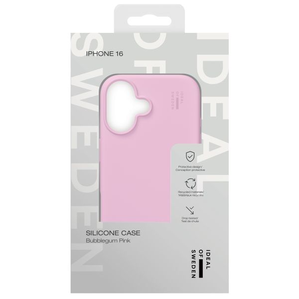 iDeal of Sweden Coque Silicone Apple iPhone 16 - Bubble Gum Pink