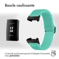 imoshion Bracelet élastique en nylon Fitbit Charge 3 / 4 - Menthe verte