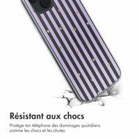 imoshion Coque design pour iPhone 14 - Sparkle Lines Lavender