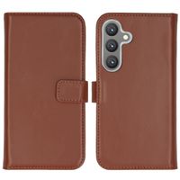 Selencia Étui portefeuille en cuir véritable Samsung Galaxy S24 - Marron clair