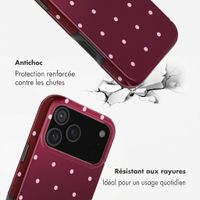 Selencia Coque arrière Vivid avec MagSafe Apple iPhone 17 Pro - Happy Dots Burgundy