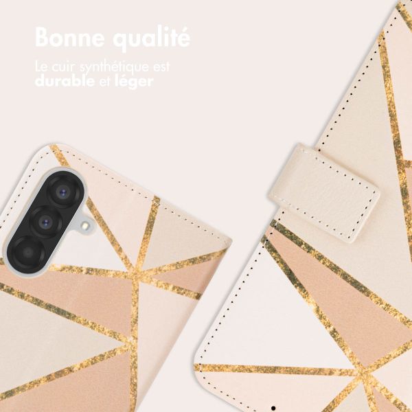 imoshion Étui de télephone portefeuille Design Samsung Galaxy A26 - Beige Graphic