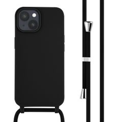 imoshion Coque en silicone avec cordon Apple iPhone 15 - Noir