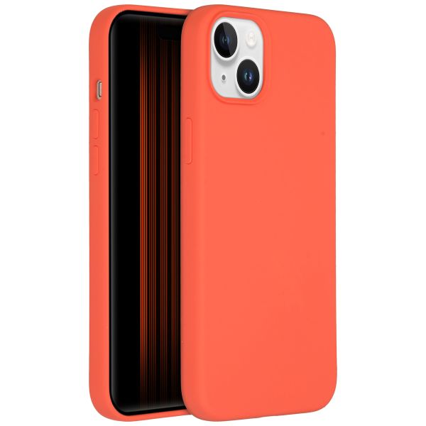 Accezz Coque Liquid Silicone iPhone 15 Plus - Nectarine