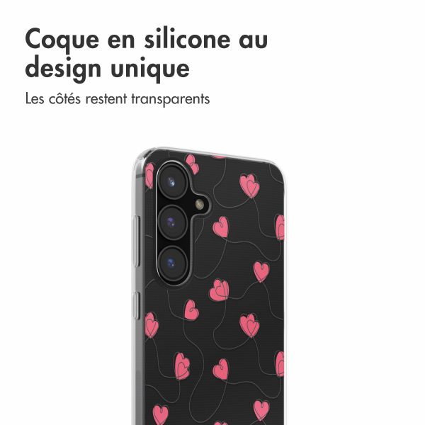 imoshion Coque Design Samsung Galaxy S24 FE - Dusty Rose Connected Hearts