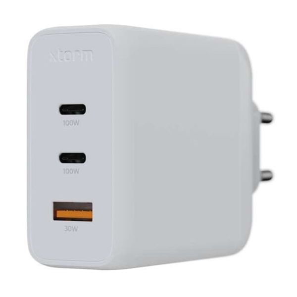 Xtorm Chargeur rapide | Ultra Wall Charger GaN2 - 2x USB-C 100 Watt + USB-A 18 Watt