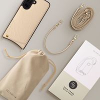 Selencia Coque de télephone Nova avec cordon et porte-cartes Samsung Galaxy A37 (5G) - Beige