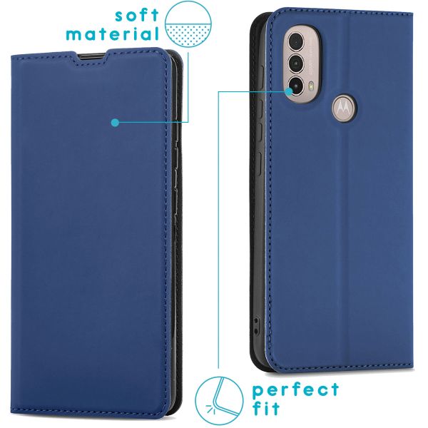 imoshion Étui de téléphone Slim Folio Motorola Moto E30 / E40 - Bleu foncé