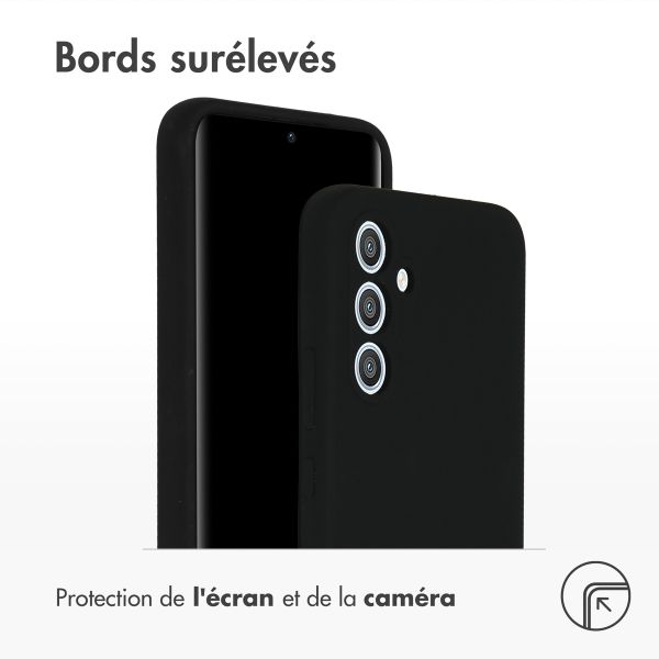 Accezz Coque Liquid Silicone Samsung Galaxy A54 (5G) - Noir