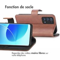 imoshion Étui de téléphone portefeuille Luxe Oppo Reno 6 Pro 5G - Marron