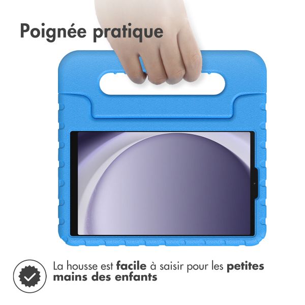 imoshion Coque kidsproof avec poignée Samsung Galaxy Tab A9 8.7 pouces - Bleu