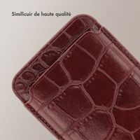 Selencia Porte-cartes Croco avec MagSafe - Burgundy