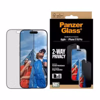 PanzerGlass Protection d'écran Privacy Ultra-Wide Fit Anti-bactérienne avec applicateur Apple iPhone 17