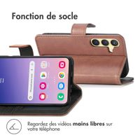 imoshion Étui de téléphone portefeuille Luxe Samsung Galaxy S24 Plus - Brun