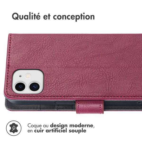 imoshion Étui de téléphone portefeuille Luxe iPhone 11 - Bordeaux