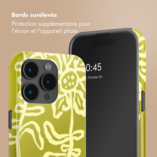 Selencia Coque arrière Vivid Apple iPhone 15 Pro - Chalky Bloom