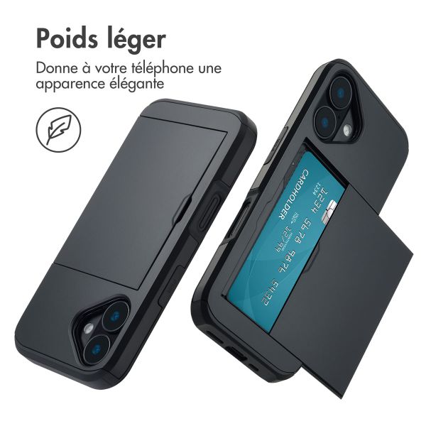 imoshion Coque arrière avec porte-cartes iPhone 16 - Noir