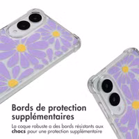imoshion Coque Design avec cordon Samsung Galaxy S25 Edge - Tropical Violet Flowers Connect