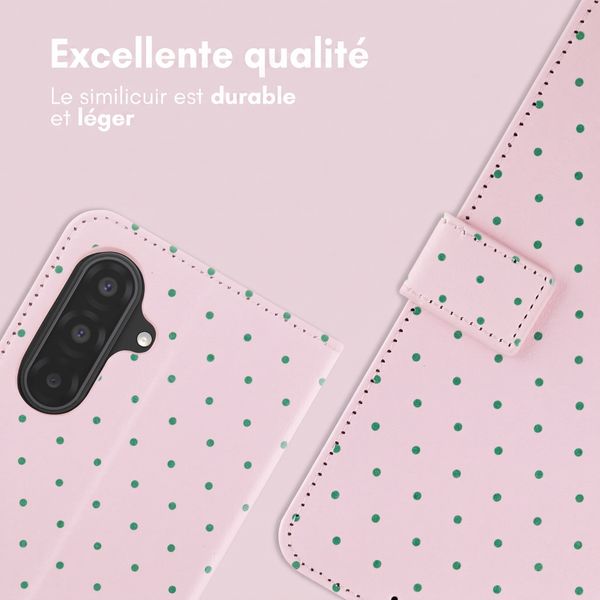 imoshion Étui de télephone portefeuille Design Samsung Galaxy A56 - Happy Dots