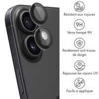 imoshion Lot de 2 protections d'objectif de caméra Apple iPhone 17 / 16 / 16 Plus - Noir