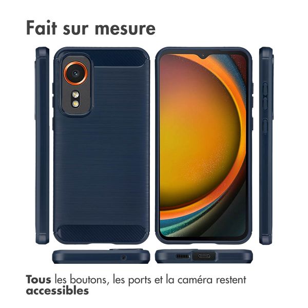 imoshion Coque Brushed Samsung Galaxy Xcover 7 - Bleu foncé