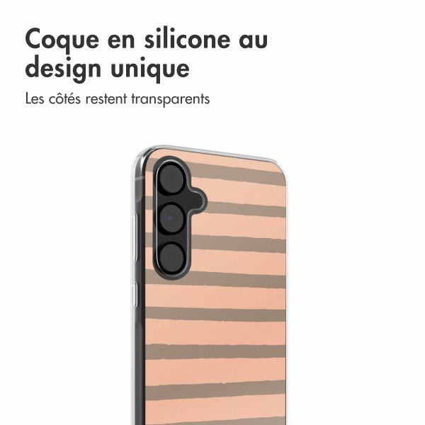 imoshion  Coque Design Samsung Galaxy A55 - Striped Peach Reverse