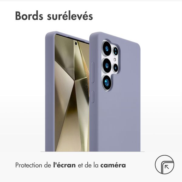 Accezz Coque Liquid Silicone avec MagSafe Samsung Galaxy S25 Ultra - Lavender Gray