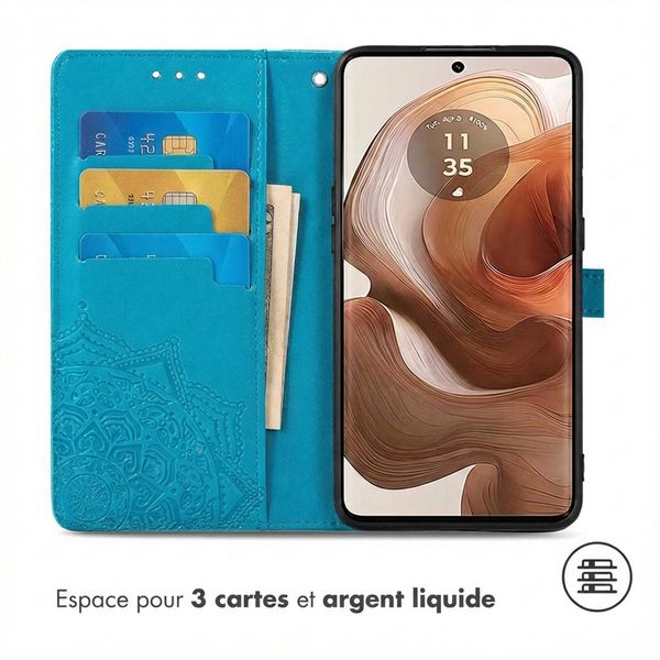imoshion Etui de télephone Mandala Motorola Edge 50 Ultra - Turquoise