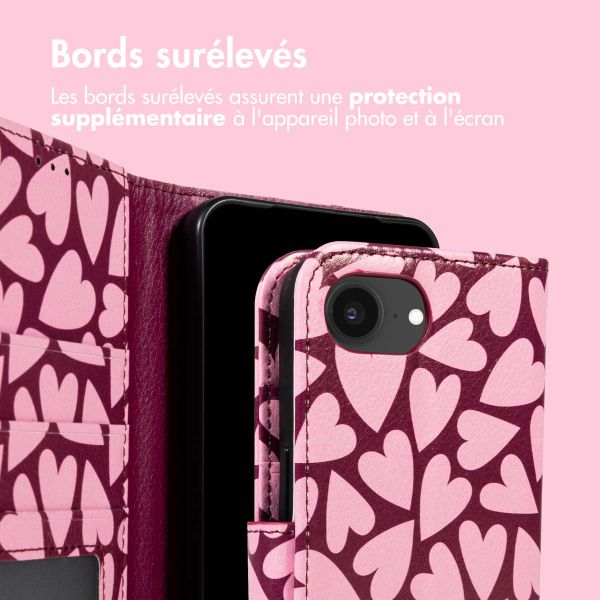 imoshion Étui de télephone portefeuille Design Apple iPhone 16e - Hearty Blush