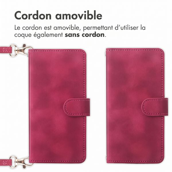 imoshion Etui de télephone portefeuille avec cordon Motorola Moto G77 - Rouge
