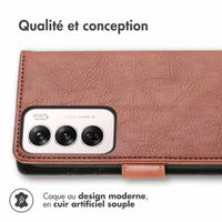 imoshion Étui de télephone portefeuille Oppo Reno 12 Pro - Marron