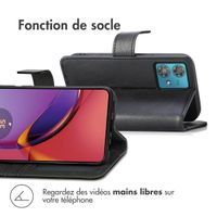 imoshion Étui de téléphone portefeuille Luxe Motorola Moto G84 - Noir