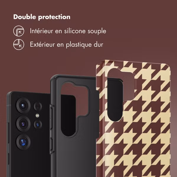 Selencia Coque arrière Vivid Samsung Galaxy S25 Ultra - Pied-de-Poule