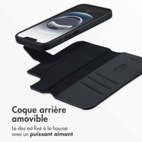 Accezz Étui de télephone portefeuille en cuir 2-en-1 avec MagSafe Apple iPhone 16e - Onyx Black
