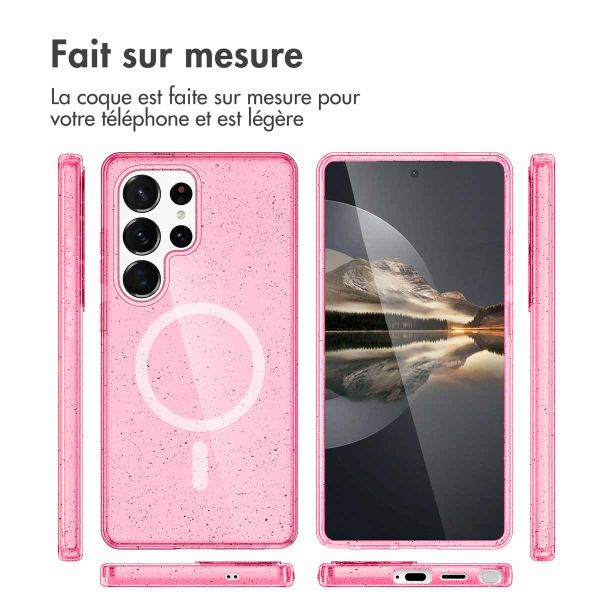 imoshion Coque Pailletée avec MagSafe Samsung Galaxy S25 Ultra - Paillettes Rose