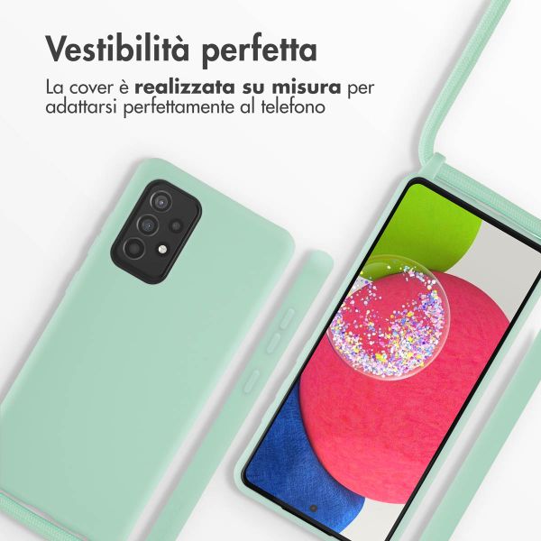 imoshion Coque en silicone avec cordon Samsung Galaxy A52(s) (5G/4G) - Vert menthe