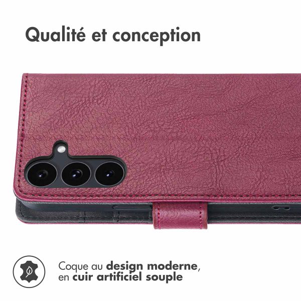 imoshion Étui de télephone portefeuille Samsung Galaxy S25 FE - Bordeaux