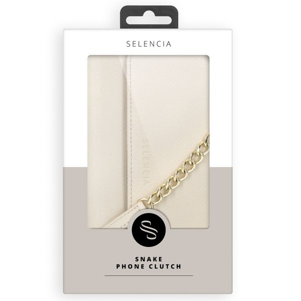 Selencia Serpent Clutch amovible Tierra iPhone 12 Mini - Blanc