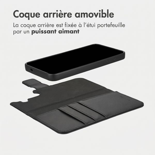 imoshion Étui portefeuille luxe 2-en-1 amovible Samsung Galaxy S24 FE - Noir