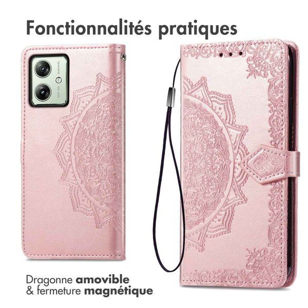 imoshion Etui de télephone Mandala Motorola Moto G54 - Rose Doré