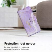 imoshion Étui de téléphone portefeuille Design Xiaomi Redmi Note 14 Pro (5G) - Purple Marble