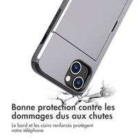imoshion Coque arrière avec porte-cartes Apple iPhone 13 - Gris