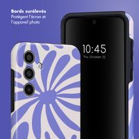 Selencia Coque arrière Vivid Samsung Galaxy A35 - Modern Bloom Sapphire Blue