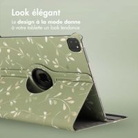 imoshion Coque tablette Design rotatif à 360° Apple iPad Air 13 pouces (2025) M3 / (2024) M2 - Green Flowers
