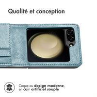imoshion Étui de télephone portefeuille Luxe Samsung Galaxy Z Flip 7 FE - Bleu clair