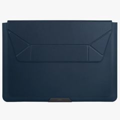 Uniq Pochette ordinateur 14 pouces Oslo - Housse ordinateur avec support pliable - Navy Blue