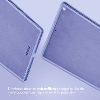 Accezz Coque Liquid Silicone iPad 9 (2021) 10.2 pouces / iPad 8 (2020) 10.2 pouces / iPad 7 (2019) 10.2 pouces - Lila