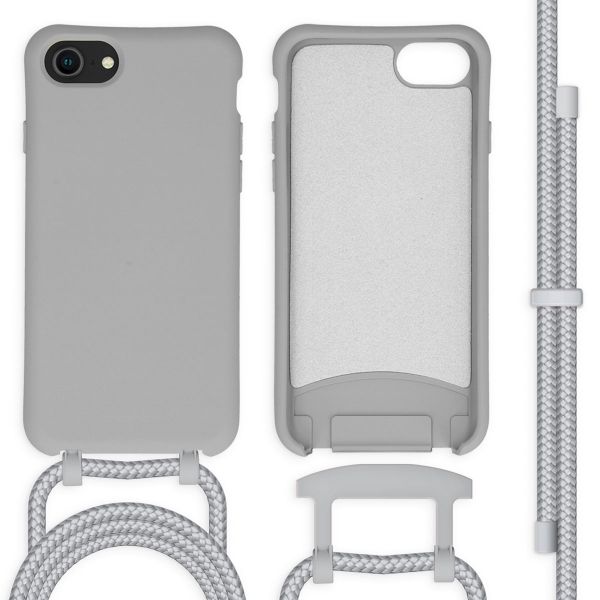 imoshion Coque de couleur avec cordon amovible iPhone SE (2022 / 2020) / 8 / 7 - Gris